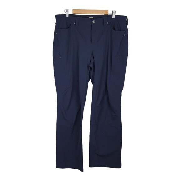 Duluth Trading Pants Womens Blue Flexpedition Cargo Crop Hike Trail 18 x 31 - Picture 1 of 9